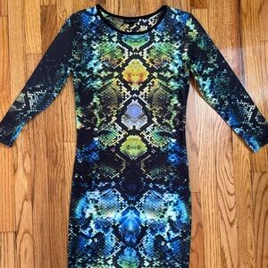 TopShop multicolor long sleeve long length dress SAM DAY SHIP